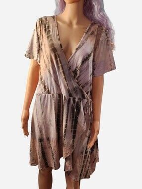 White Mark Faux Tie-Dye Wrap Dress / NWT / 2XL